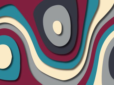 kağıt ile 3D arka plan şekilleri kesim. Soyut kağıt kitap kapağı için şablon arka plan bölmek. Kağıt arka plan kes. Soyut gerçekçi kağıt dekorasyon tasarımı için