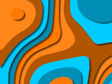 kağıt ile 3D arka plan şekilleri kesim. Soyut kağıt kitap kapağı için şablon arka plan bölmek. Kağıt arka plan kes. Soyut gerçekçi kağıt dekorasyon tasarımı için