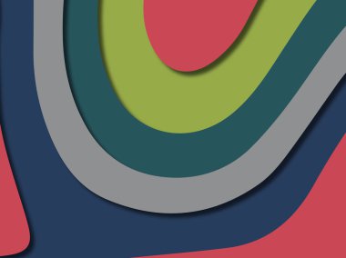 kağıt ile 3D arka plan şekilleri kesim. Soyut kağıt kitap kapağı için şablon arka plan bölmek. Kağıt arka plan kes. Soyut gerçekçi kağıt dekorasyon tasarımı için