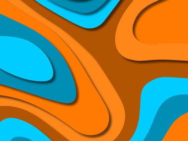 kağıt ile 3D arka plan şekilleri kesim. Soyut kağıt kitap kapağı için şablon arka plan bölmek. Kağıt arka plan kes. Soyut gerçekçi kağıt dekorasyon tasarımı için