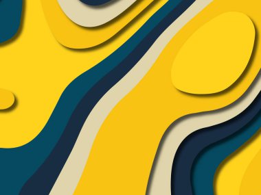 kağıt ile 3D arka plan şekilleri kesim. Soyut kağıt kitap kapağı için şablon arka plan bölmek. Kağıt arka plan kes. Soyut gerçekçi kağıt dekorasyon tasarımı için