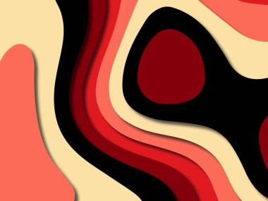 kağıt ile 3D arka plan şekilleri kesim. Soyut kağıt kitap kapağı için şablon arka plan bölmek. Kağıt arka plan kes. Soyut gerçekçi kağıt dekorasyon tasarımı için