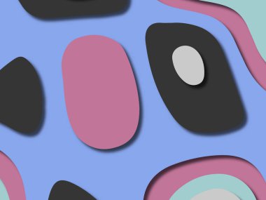 kağıt ile 3D arka plan şekilleri kesim. Soyut kağıt kitap kapağı için şablon arka plan bölmek. Kağıt arka plan kes. Soyut gerçekçi kağıt dekorasyon tasarımı için