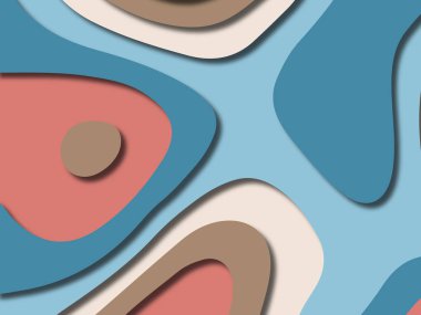 kağıt ile 3D arka plan şekilleri kesim. Soyut kağıt kitap kapağı için şablon arka plan bölmek. Kağıt arka plan kes. Soyut gerçekçi kağıt dekorasyon tasarımı için