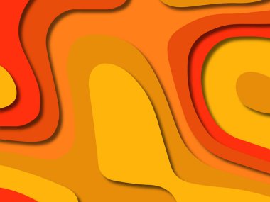 kağıt ile 3D arka plan şekilleri kesim. Soyut kağıt kitap kapağı için şablon arka plan bölmek. Kağıt arka plan kes. Soyut gerçekçi kağıt dekorasyon tasarımı için