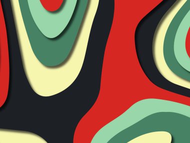 kağıt ile 3D arka plan şekilleri kesim. Soyut kağıt kitap kapağı için şablon arka plan bölmek. Kağıt arka plan kes. Soyut gerçekçi kağıt dekorasyon tasarımı için