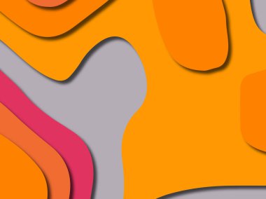 kağıt ile 3D arka plan şekilleri kesim. Soyut kağıt kitap kapağı için şablon arka plan bölmek. Kağıt arka plan kes. Soyut gerçekçi kağıt dekorasyon tasarımı için