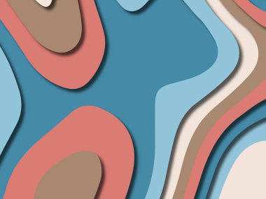 kağıt ile 3D arka plan şekilleri kesim. Soyut kağıt kitap kapağı için şablon arka plan bölmek. Kağıt arka plan kes. Soyut gerçekçi kağıt dekorasyon tasarımı için