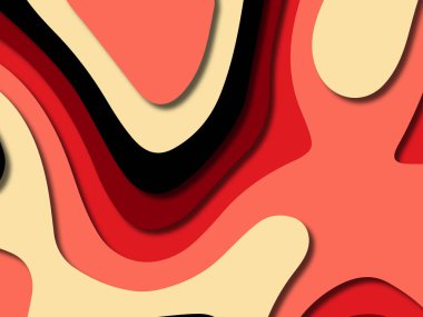 kağıt ile 3D arka plan şekilleri kesim. Soyut kağıt kitap kapağı için şablon arka plan bölmek. Kağıt arka plan kes. Soyut gerçekçi kağıt dekorasyon tasarımı için