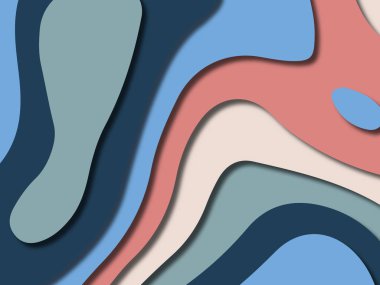 kağıt ile 3D arka plan şekilleri kesim. Soyut kağıt kitap kapağı için şablon arka plan bölmek. Kağıt arka plan kes. Soyut gerçekçi kağıt dekorasyon tasarımı için