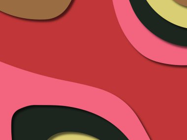 kağıt ile 3D arka plan şekilleri kesim. Soyut kağıt kitap kapağı için şablon arka plan bölmek. Kağıt arka plan kes. Soyut gerçekçi kağıt dekorasyon tasarımı için