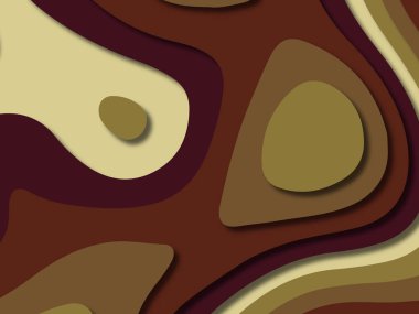 kağıt ile 3D arka plan şekilleri kesim. Soyut kağıt kitap kapağı için şablon arka plan bölmek. Kağıt arka plan kes. Soyut gerçekçi kağıt dekorasyon tasarımı için