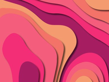 kağıt ile 3D arka plan şekilleri kesim. Soyut kağıt kitap kapağı için şablon arka plan bölmek. Kağıt arka plan kes. Soyut gerçekçi kağıt dekorasyon tasarımı için