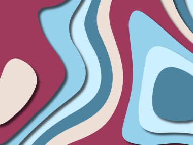 kağıt ile 3D arka plan şekilleri kesim. Soyut kağıt kitap kapağı için şablon arka plan bölmek. Kağıt arka plan kes. Soyut gerçekçi kağıt dekorasyon tasarımı için