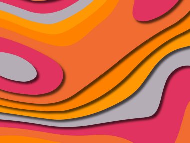 kağıt ile 3D arka plan şekilleri kesim. Soyut kağıt kitap kapağı için şablon arka plan bölmek. Kağıt arka plan kes. Soyut gerçekçi kağıt dekorasyon tasarımı için