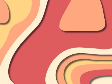 kağıt ile 3D arka plan şekilleri kesim. Soyut kağıt kitap kapağı için şablon arka plan bölmek. Kağıt arka plan kes. Soyut gerçekçi kağıt dekorasyon tasarımı için