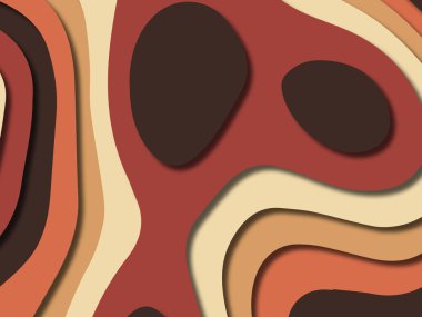 kağıt ile 3D arka plan şekilleri kesim. Soyut kağıt kitap kapağı için şablon arka plan bölmek. Kağıt arka plan kes. Soyut gerçekçi kağıt dekorasyon tasarımı için