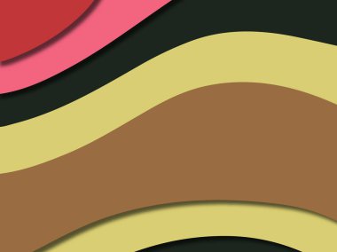 kağıt ile 3D arka plan şekilleri kesim. Soyut kağıt kitap kapağı için şablon arka plan bölmek. Kağıt arka plan kes. Soyut gerçekçi kağıt dekorasyon tasarımı için