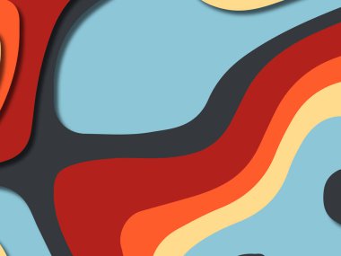 kağıt ile 3D arka plan şekilleri kesim. Soyut kağıt kitap kapağı için şablon arka plan bölmek. Kağıt arka plan kes. Soyut gerçekçi kağıt dekorasyon tasarımı için