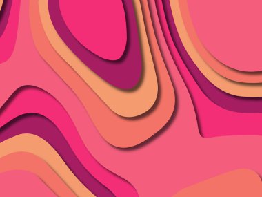 kağıt ile 3D arka plan şekilleri kesim. Soyut kağıt kitap kapağı için şablon arka plan bölmek. Kağıt arka plan kes. Soyut gerçekçi kağıt dekorasyon tasarımı için