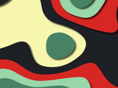 kağıt ile 3D arka plan şekilleri kesim. Soyut kağıt kitap kapağı için şablon arka plan bölmek. Kağıt arka plan kes. Soyut gerçekçi kağıt dekorasyon tasarımı için