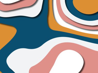 kağıt ile 3D arka plan şekilleri kesim. Soyut kağıt kitap kapağı için şablon arka plan bölmek. Kağıt arka plan kes. Soyut gerçekçi kağıt dekorasyon tasarımı için