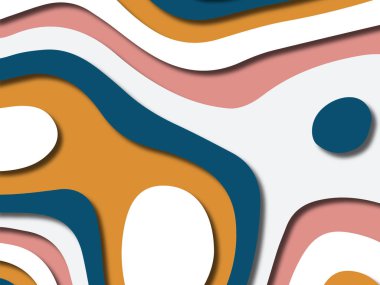 kağıt ile 3D arka plan şekilleri kesim. Soyut kağıt kitap kapağı için şablon arka plan bölmek. Kağıt arka plan kes. Soyut gerçekçi kağıt dekorasyon tasarımı için