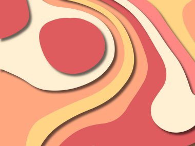 kağıt ile 3D arka plan şekilleri kesim. Soyut kağıt kitap kapağı için şablon arka plan bölmek. Kağıt arka plan kes. Soyut gerçekçi kağıt dekorasyon tasarımı için