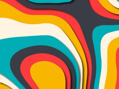 kağıt ile 3D arka plan şekilleri kesim. Soyut kağıt kitap kapağı için şablon arka plan bölmek. Kağıt arka plan kes. Soyut gerçekçi kağıt dekorasyon tasarımı için