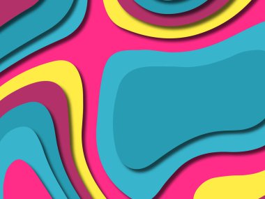 kağıt ile 3D arka plan şekilleri kesim. Soyut kağıt kitap kapağı için şablon arka plan bölmek. Kağıt arka plan kes. Soyut gerçekçi kağıt dekorasyon tasarımı için