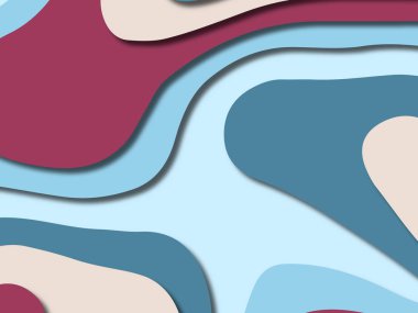 kağıt ile 3D arka plan şekilleri kesim. Soyut kağıt kitap kapağı için şablon arka plan bölmek. Kağıt arka plan kes. Soyut gerçekçi kağıt dekorasyon tasarımı için