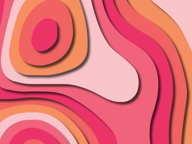 kağıt ile 3D arka plan şekilleri kesim. Soyut kağıt kitap kapağı için şablon arka plan bölmek. Kağıt arka plan kes. Soyut gerçekçi kağıt dekorasyon tasarımı için