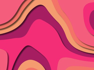 kağıt ile 3D arka plan şekilleri kesim. Soyut kağıt kitap kapağı için şablon arka plan bölmek. Kağıt arka plan kes. Soyut gerçekçi kağıt dekorasyon tasarımı için