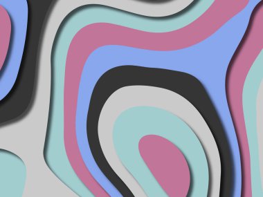 kağıt ile 3D arka plan şekilleri kesim. Soyut kağıt kitap kapağı için şablon arka plan bölmek. Kağıt arka plan kes. Soyut gerçekçi kağıt dekorasyon tasarımı için