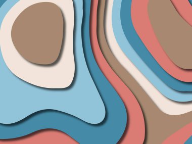 kağıt ile 3D arka plan şekilleri kesim. Soyut kağıt kitap kapağı için şablon arka plan bölmek. Kağıt arka plan kes. Soyut gerçekçi kağıt dekorasyon tasarımı için