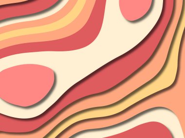 kağıt ile 3D arka plan şekilleri kesim. Soyut kağıt kitap kapağı için şablon arka plan bölmek. Kağıt arka plan kes. Soyut gerçekçi kağıt dekorasyon tasarımı için