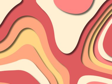 kağıt ile 3D arka plan şekilleri kesim. Soyut kağıt kitap kapağı için şablon arka plan bölmek. Kağıt arka plan kes. Soyut gerçekçi kağıt dekorasyon tasarımı için