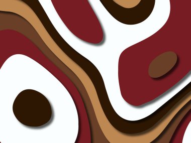 kağıt ile 3D arka plan şekilleri kesim. Soyut kağıt kitap kapağı için şablon arka plan bölmek. Kağıt arka plan kes. Soyut gerçekçi kağıt dekorasyon tasarımı için