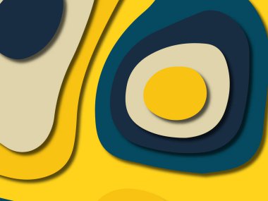 kağıt ile 3D arka plan şekilleri kesim. Soyut kağıt kitap kapağı için şablon arka plan bölmek. Kağıt arka plan kes. Soyut gerçekçi kağıt dekorasyon tasarımı için