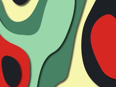 kağıt ile 3D arka plan şekilleri kesim. Soyut kağıt kitap kapağı için şablon arka plan bölmek. Kağıt arka plan kes. Soyut gerçekçi kağıt dekorasyon tasarımı için