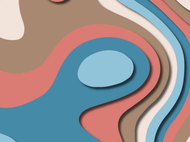 kağıt ile 3D arka plan şekilleri kesim. Soyut kağıt kitap kapağı için şablon arka plan bölmek. Kağıt arka plan kes. Soyut gerçekçi kağıt dekorasyon tasarımı için