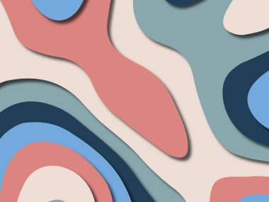 kağıt ile 3D arka plan şekilleri kesim. Soyut kağıt kitap kapağı için şablon arka plan bölmek. Kağıt arka plan kes. Soyut gerçekçi kağıt dekorasyon tasarımı için