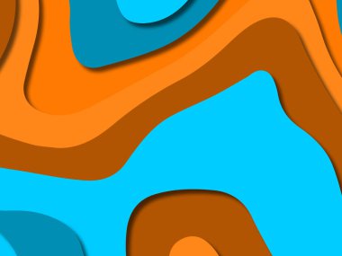 kağıt ile 3D arka plan şekilleri kesim. Soyut kağıt kitap kapağı için şablon arka plan bölmek. Kağıt arka plan kes. Soyut gerçekçi kağıt dekorasyon tasarımı için