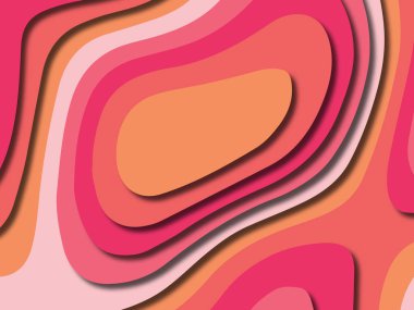 kağıt ile 3D arka plan şekilleri kesim. Soyut kağıt kitap kapağı için şablon arka plan bölmek. Kağıt arka plan kes. Soyut gerçekçi kağıt dekorasyon tasarımı için