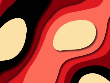 kağıt ile 3D arka plan şekilleri kesim. Soyut kağıt kitap kapağı için şablon arka plan bölmek. Kağıt arka plan kes. Soyut gerçekçi kağıt dekorasyon tasarımı için