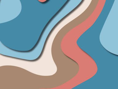 kağıt ile 3D arka plan şekilleri kesim. Soyut kağıt kitap kapağı için şablon arka plan bölmek. Kağıt arka plan kes. Soyut gerçekçi kağıt dekorasyon tasarımı için