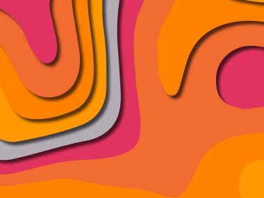 kağıt ile 3D arka plan şekilleri kesim. Soyut kağıt kitap kapağı için şablon arka plan bölmek. Kağıt arka plan kes. Soyut gerçekçi kağıt dekorasyon tasarımı için