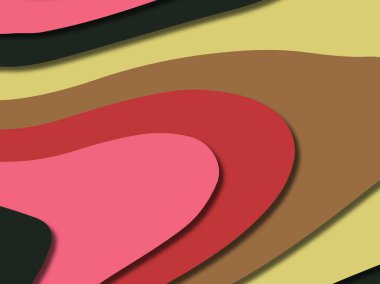 kağıt ile 3D arka plan şekilleri kesim. Soyut kağıt kitap kapağı için şablon arka plan bölmek. Kağıt arka plan kes. Soyut gerçekçi kağıt dekorasyon tasarımı için