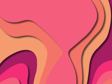 kağıt ile 3D arka plan şekilleri kesim. Soyut kağıt kitap kapağı için şablon arka plan bölmek. Kağıt arka plan kes. Soyut gerçekçi kağıt dekorasyon tasarımı için