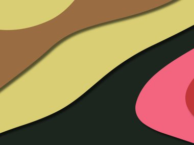 kağıt ile 3D arka plan şekilleri kesim. Soyut kağıt kitap kapağı için şablon arka plan bölmek. Kağıt arka plan kes. Soyut gerçekçi kağıt dekorasyon tasarımı için